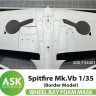 Art Scale 200-F35001 Supermarine Spitfire Mk.Vb Wheel bays - FOAM flexible express fit mask 1/35