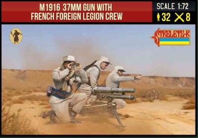 Strelets STR29172 M1916 37mm Gun with French Foreign Legion Crew Rif War 1/72