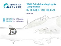 Quinta Studio QD48547 Кронштейны для посадочных фар британских самолетов ВМВ (для любых моделей) 1/48
