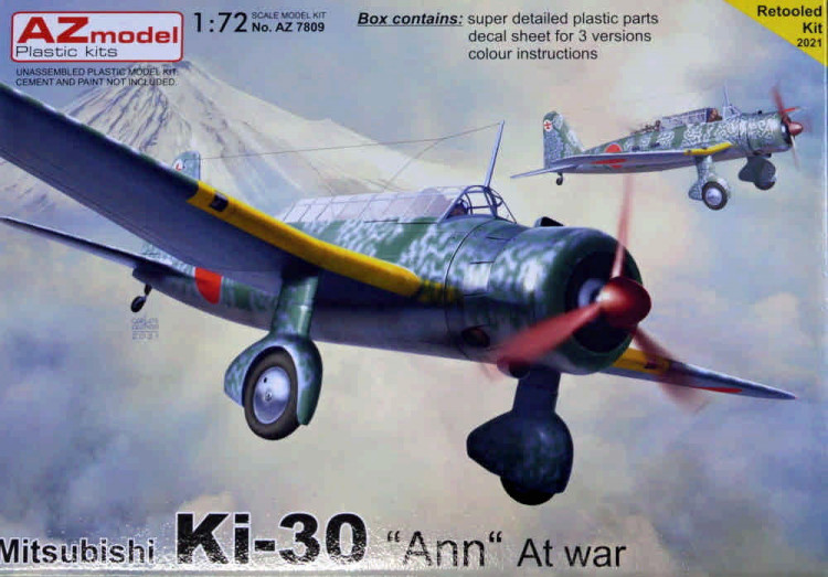 Az Model 78009 Mitsubishi Ki-30 Ann 'At war' (3x camo) 1/72
