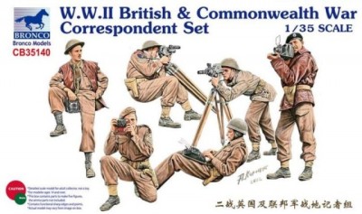 Bronco CB35140 WWII British &amp; Commonwealth War Correspondent Set 1/35