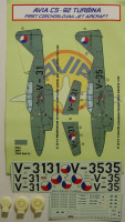 Kora Model DEC72183 Avia CS-92 Turbina (Czechoslovakia) декали декали 1/72