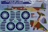 Kora Model DEC72283 Fiat BR.20 Type I RUTH (Chinese AF) декали декали 1/72