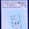 4+ Publications DMK-14490 1/144 Decals N. & S. Korean AF insignia (2 sets)