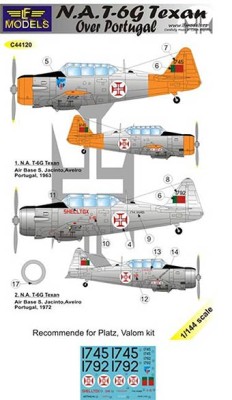 Lf Model C44120 Decals N.A. T-6G Texan over Portugal (PLATZ) 1/144