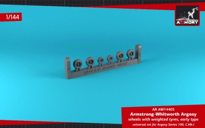 Armory ARAW14405 Armstrong-Whitworth Argosy wheels with weighted tires/tyres, early version 1/144