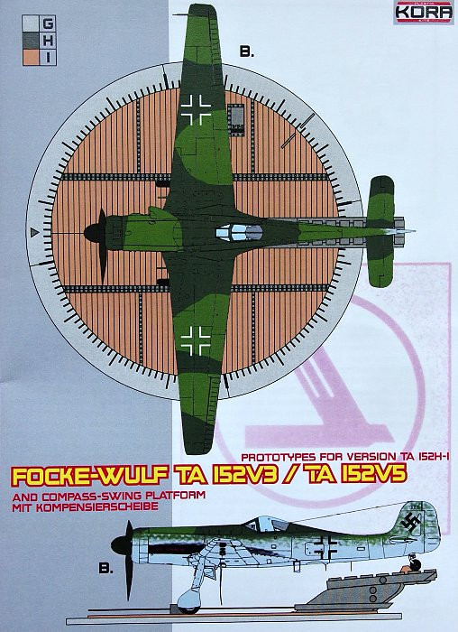 Kora Model KPK72001 Focke-Wulf Ta 152V3/V5 & Compass-Swing Platf. 1/72