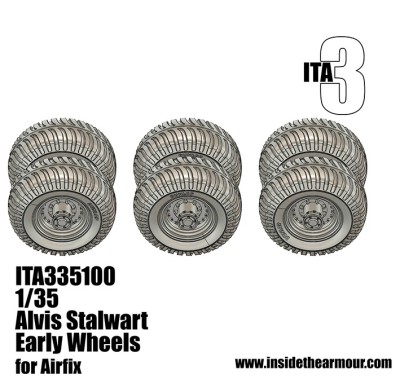 Inside the Armour ITA335100 Alvis FV622 STALWART early wheels (for Airfix) 1/35