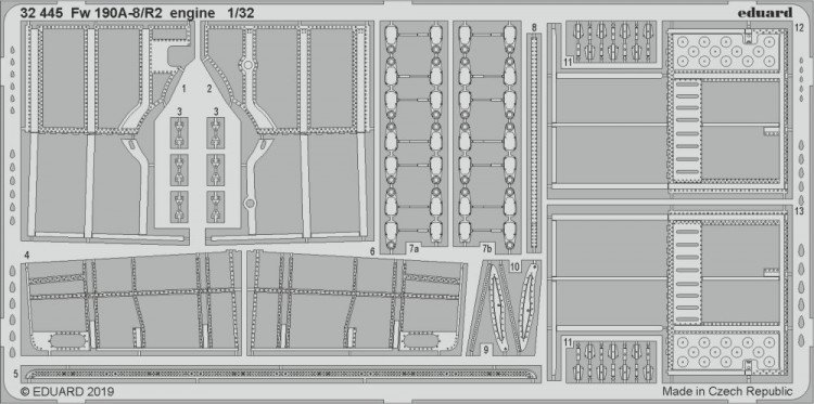 Eduard 32445 1/32 SET Fw 190A-8/R2 engine (REV)