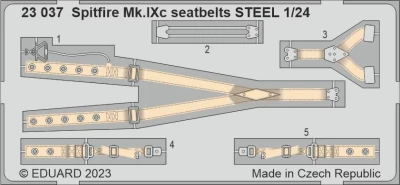 Eduard 23037 SET Spitfire Mk.IXc seatbelts STEEL (AIRF) 1/32