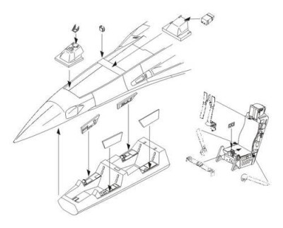CMK 7193 F-16I Sufa Interior set for HAS/ Kinetic kit 1/72