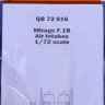 QuickBoost QB72616 Mirage F.1B air intakes (SP.HOBBY) 1/72
