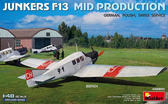 Miniart 48005 Junkers F13 Mid Prod. (German, Polish, Swiss) 1/48