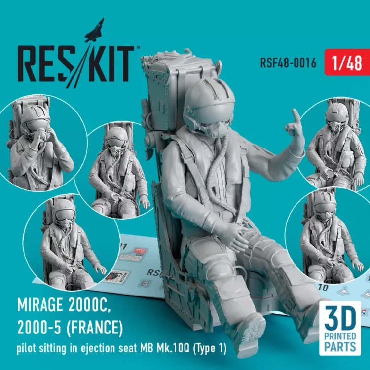 Reskit F48016 Mirage 2000C, 2000-5 (FRANCE) pilot sitting 1/48