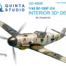 Quinta studio QD48085 Bf 109F-2/F-4 (для модели Звезда) 3D декаль интерьера кабины 1/48