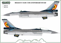 Model Maker Decals D48178 Belgian Lockheed-Martin F-16 75TH Anniversary 1/48