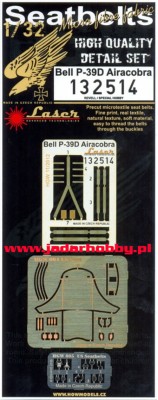 HGW 132514 Bell P-39D Airacobra Seatbelts + seats 1/32