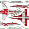 Model Maker Decals D72230 Lockheed-Martin F-16 Royal Danish Air Force, Solo Display 2024 Half Century Viper 1/72