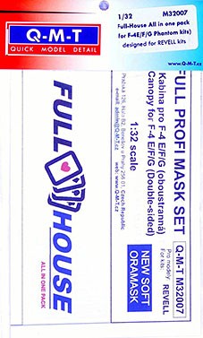 Q-M-T QMT-M32007 1/32 Full House Mask Set F-4E/F/G Phantom II (REV)