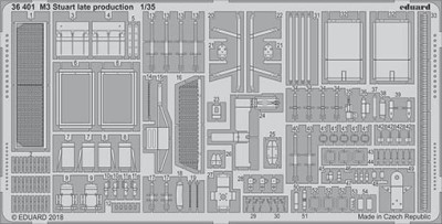 Eduard 36401 M3 Stuart late production 1/35