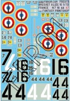 Frrom-Azur FROX13 Breguet AlizГ© 1G France with badges for 4F, 6F, 9F, 2S, 10S, 59S A7 size 1/72