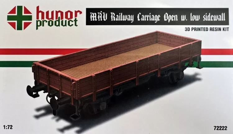 Hunor Product 72222 MAV Railway Carriage Open w/ low sidewall 1/72