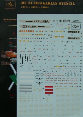 HAD 48074 Decal Mi-24 Hungarian stencils 1/48