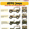 Hm Decals HMDT35028 1/35 Decals Jeep Willys MB/Ford GPW AFPU Jeeps