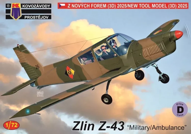 Kovozavody Prostejov 72486 Zlin Z-43 Military/Ambulance (4x camo) 1/72