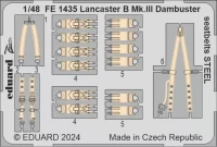 Eduard FE1435 Lancaster B Mk.III Dambuster seatbelts STEEL 1/48