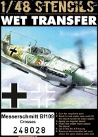 HGW 248028 STENCILS Messerschmitt Bf109 CROSSES 1/48