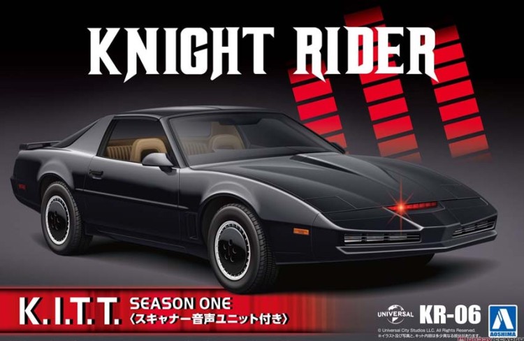 Aoshima 065600 Knight Rider Knight 2000 K.I.T.T. Season I w/Scanner Voice Unit 1/24