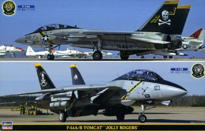 Hasegawa 52146 Американские истребители F-14A/B Tomcat 'Jolly Rogers' (2 модели) (Limited Edition) 1/72