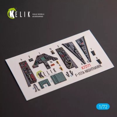 Reskit K72171 F-117A NIGHTHAWK - interior 3D decal (ACAD) 1/72