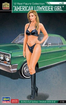 Hasegawa 52343 Фигурка девушки, Real Figure Collection No.24 “AMERICAN LOWRIDER GIRL&quot; (Limited Edition) 1/12