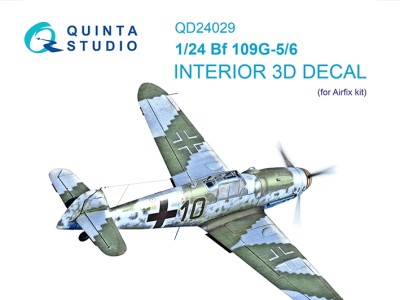 Quinta studio QD24029 Bf 109G-5/Bf 109G-6 (Airfix) 1/24