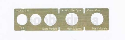 Different Scales 35029 Трафарет для окраски катков Sd.Kfz 251/234/88 mm Gun 1/35