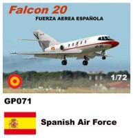 Mach 2 MACHGP071 Dassault-Mystere Falcon 20 Decals Spanish Air Force 1/72