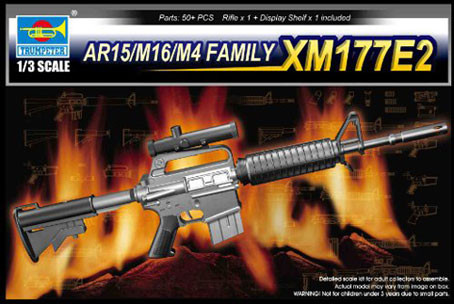 Trumpeter 01905 Модель-копия автоматических винтовок AR15/M16/M4 FAMILY-XM177E2 1/3