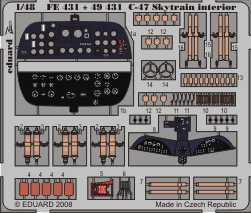 Eduard FE431 C-47 Skytrain interior S.A. TRU