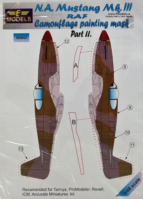LF Model M4843 Mask N.A. Mustang Mk.III RAF Pt.II (TAM/REV) 1/48