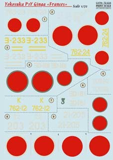 Print Scale 72-224 Yokosuka P1Y Ginga (Frances) 1/72