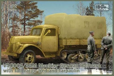 IBG Models 72074 V3000S/SSM Maultier German Halftrack w/ bed 1/72