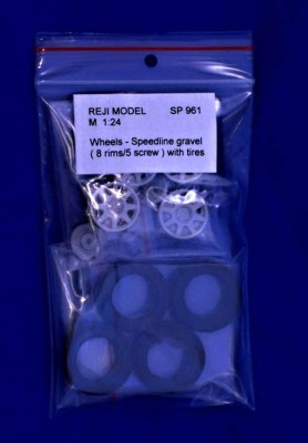 Reji Model 961 Speedline gravel wheels w/ tires (8 r./5 scr) 1/24