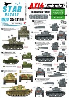 Star Decals 35-C1196 Axis Tank mix # 6. Hungarian Tanks mix Pz.Kpfw. 38 (t), Pz.Kpfw.III Ausf.M, T-38 Amphibious Tank, M3 Stuart (ex Soviet) 1/35