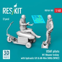 Reskit RSF48-185 USAF pilots (2 pcs.) & M1 Weaver trolley 1/48