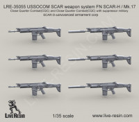 LiveResin LRE35055 USSOCOM SCAR weapon system FN SCAR-H / Mk.17 1/35