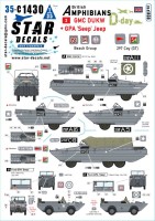 Star Decals 35-C1430 D-Day DUKW + SEEP.British Amphibians # 2.297 Coy (GT) RASC and Beach Group 1/35