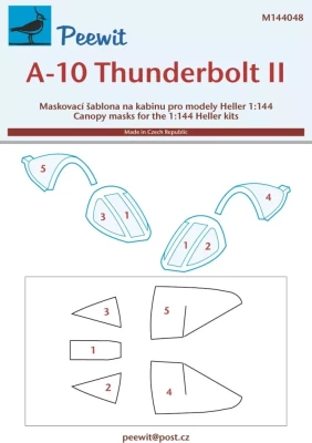 Peewit M144048 Canopy mask A-10 Thunderbolt II (HELL) 1/144