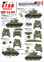 Star Decals 72-A1080 US Armor Mix # 1. US M4A3E8 'Easy Eight' HVSS tanks in NW Europe 1944-45 1/72